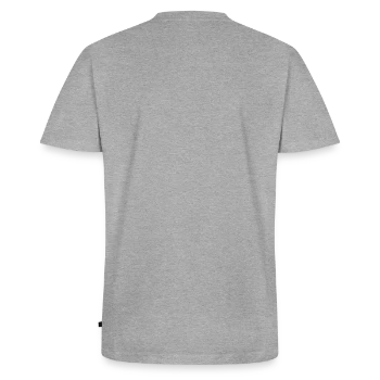 Maglietta ecologica premium da uomo con scollo a V - grigio melange - Retro