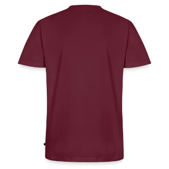 Men's Premium Organic T-shirt with V-neck - burgundy - Back