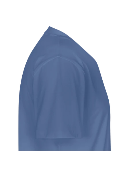 Maglietta ecologica premium da uomo con scollo a V - grigio-azzurro - Destra