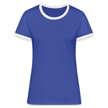 Women's Ringer T-Shirt - blue/white - Front