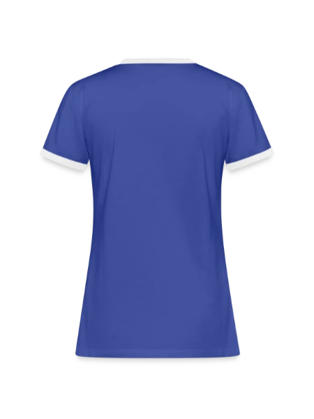 Women's Ringer T-Shirt - blue/white - Back