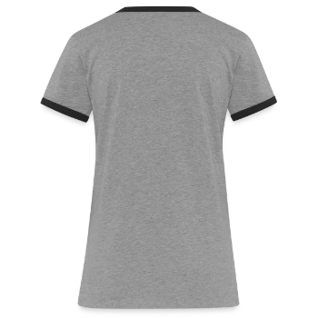 Women's Ringer T-Shirt - heather grey/black - Back - Selfina (174cm)