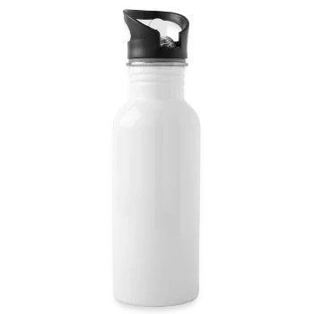 Water bottle with straw - white - Right