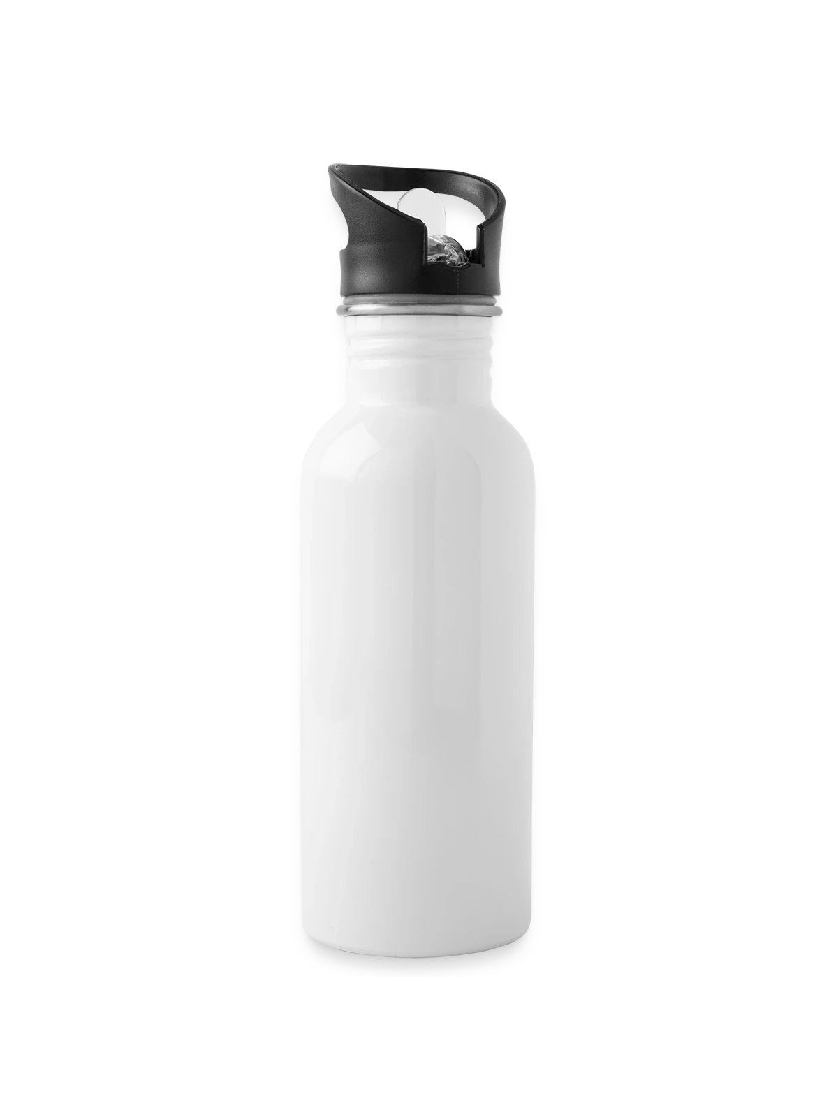 Water bottle with straw - white - Right