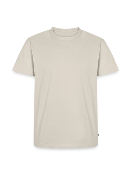 Männer Premium Bio T-Shirt - Beige - Vorne