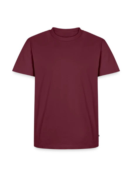 Men's Premium Organic T-Shirt - burgundy - Front