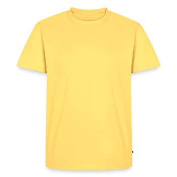 Men's Premium Organic T-Shirt - sky yellow - Front - AI Model Male 185 dark (185cm)