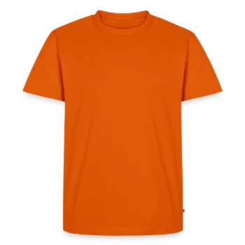 Men's Premium Organic T-Shirt - orange  - Front - Nico (187cm)