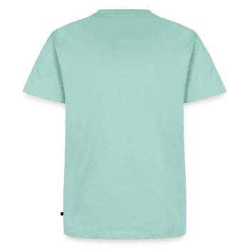 Herre Premium økologisk T-shirt - mint  - Bagpå - Nico (187cm)