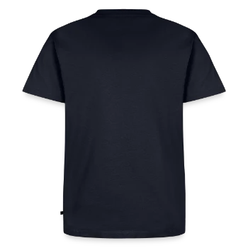 Men's Premium Organic T-Shirt - navy - Back - Nico (187cm)