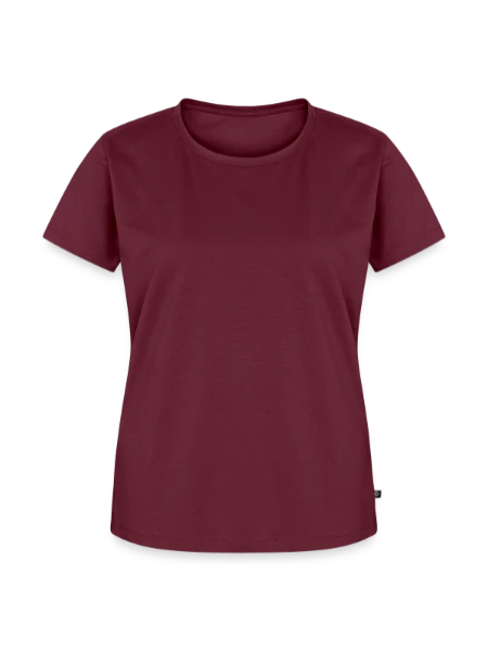 Women's Premium Organic T-shirt - burgundy - Front