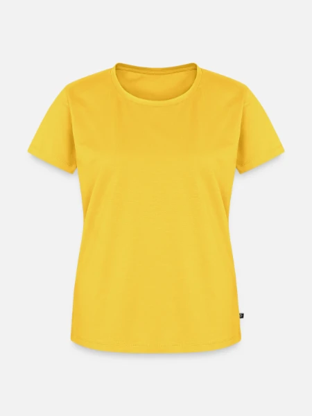 Premium økologisk T-shirt til kvinder - sol-gul - Foran