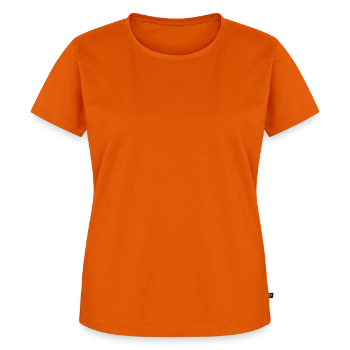 Women's Premium Organic T-shirt - orange  - Front - Selfina (174cm)