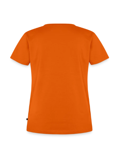 Women's Premium Organic T-shirt - orange  - Back