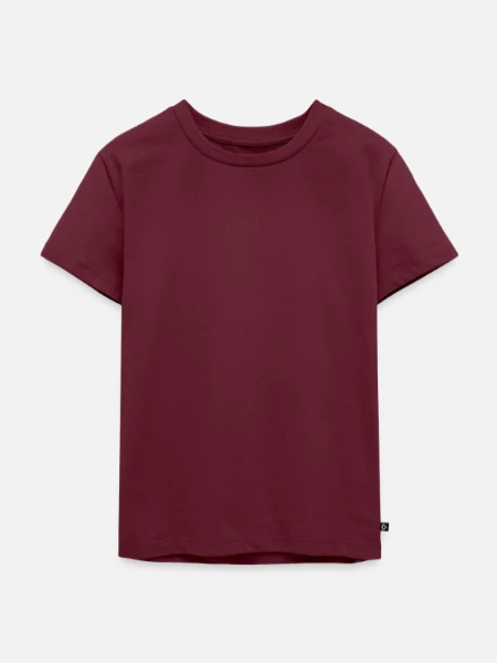 Kinder Premium Bio T-Shirt - Burgunderrot - Vorne