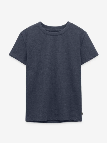 Kinder Premium Bio T-Shirt - Jeansblau  - Vorne