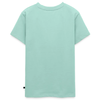 T-shirt Premium bio Ado - menthe  - Dos - AI Model Teenager Male light (155cm)