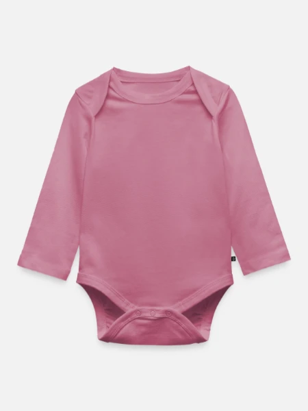 Body Bébé bio manches longues - mauve - Devant