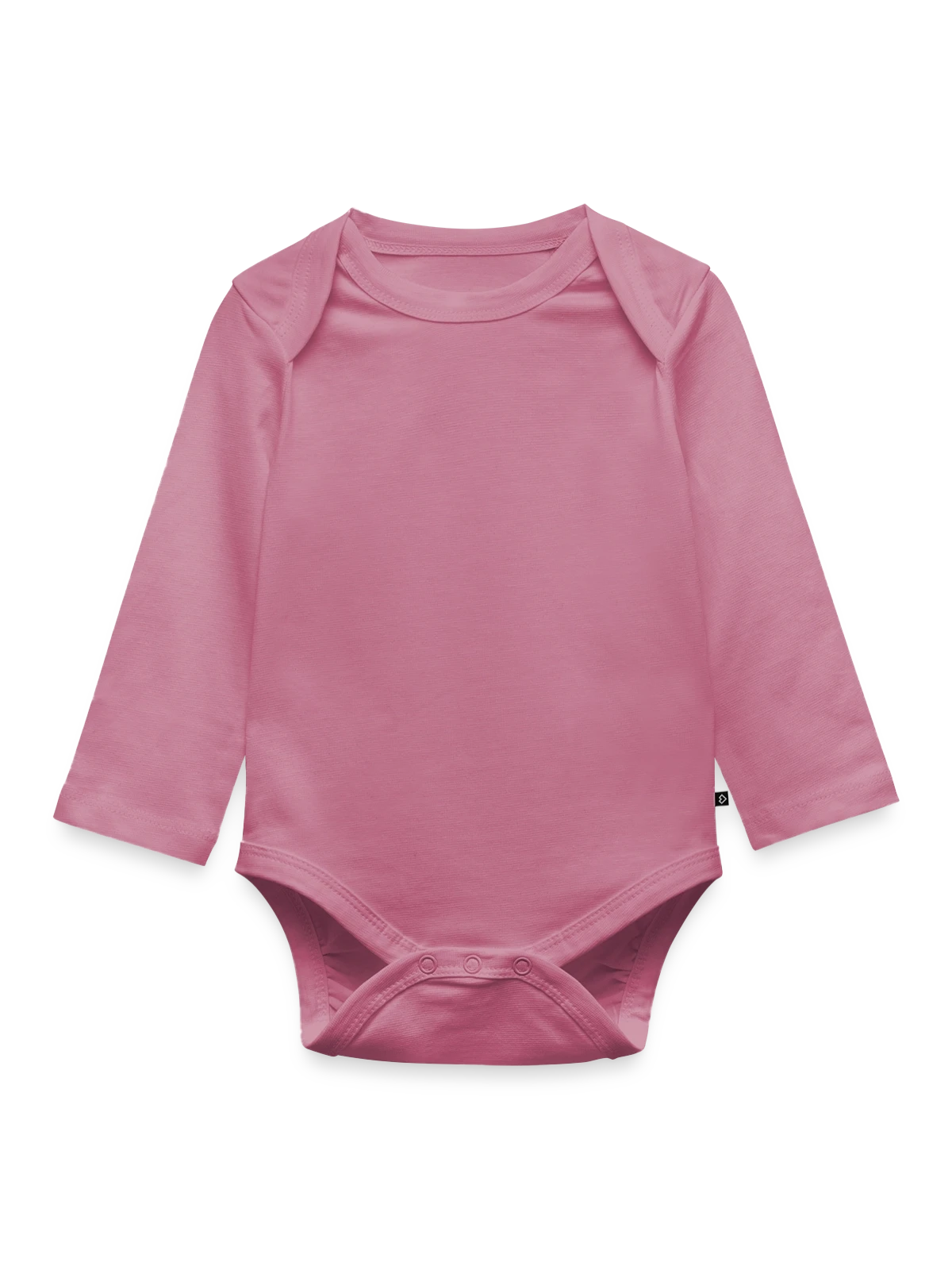 Organic Longsleeve Baby Bodysuit - mauve - Front