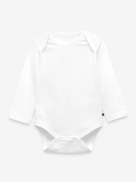 Baby Bio-Langarm-Body - Weiß - Vorne