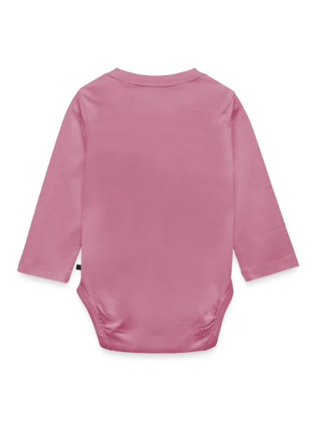 Organic Longsleeve Baby Bodysuit - mauve - Back