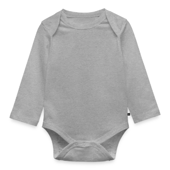 Organic Longsleeve Baby Bodysuit - heather grey