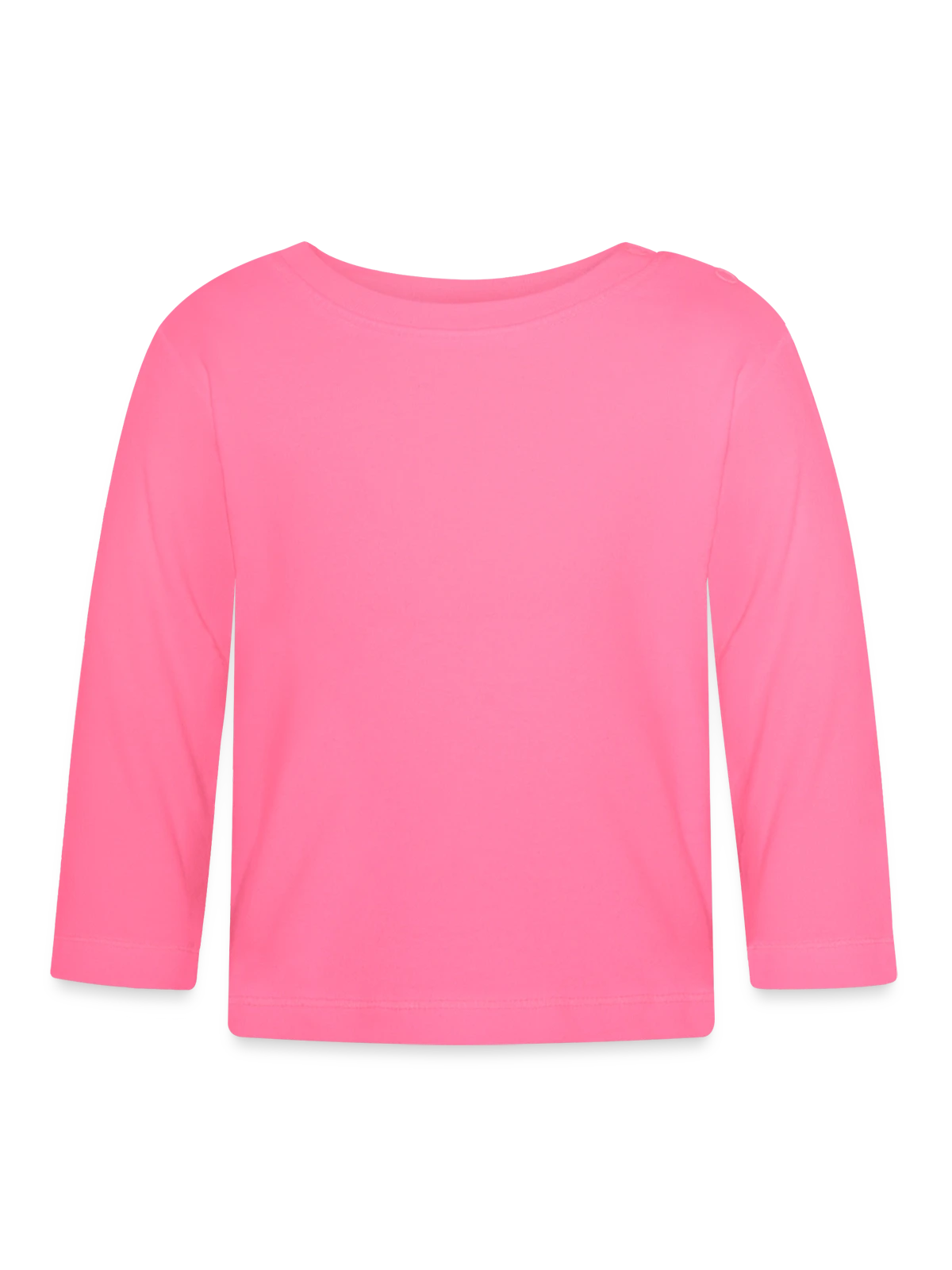 T-shirt manches longues bio Bébé - rose azalée - Devant