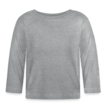 Baby Bio-Langarmshirt - Grau meliert - Vorne