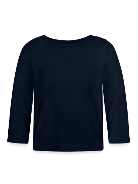 Organic Baby Long Sleeve T-Shirt - navy - Front