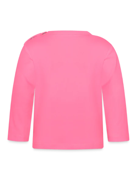 T-shirt manches longues bio Bébé - rose azalée - Dos