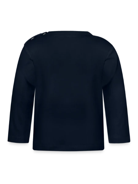 Baby Bio-Langarmshirt - Navy - Hinten