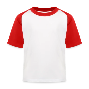 Kids' Baseball T-Shirt - white/red - Front