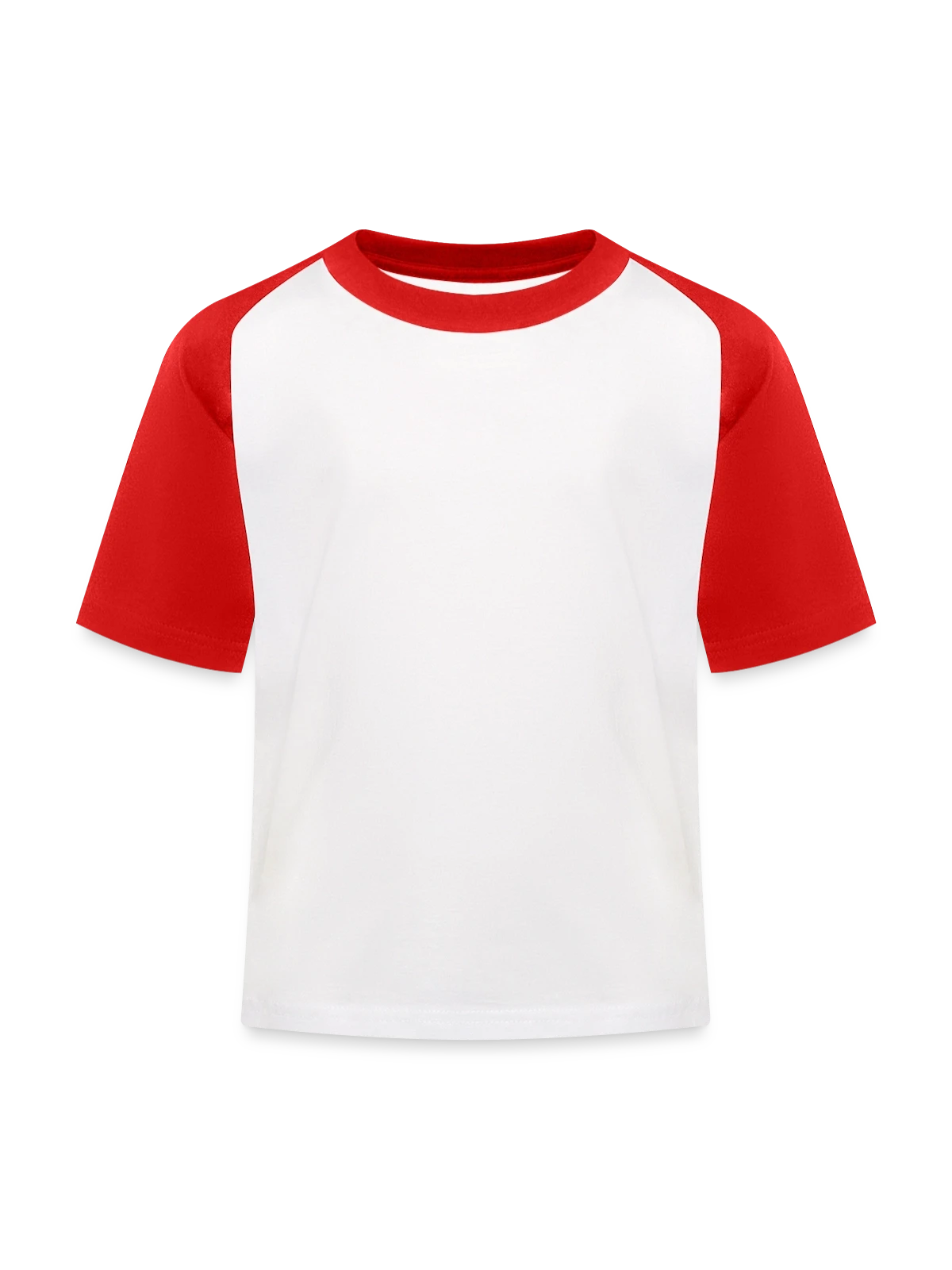 Kids' Baseball T-Shirt - white/red - Front