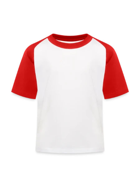 T-shirt baseball Enfant - blanc/rouge - Devant