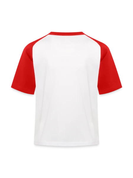 Kids' Baseball T-Shirt - white/red - Back