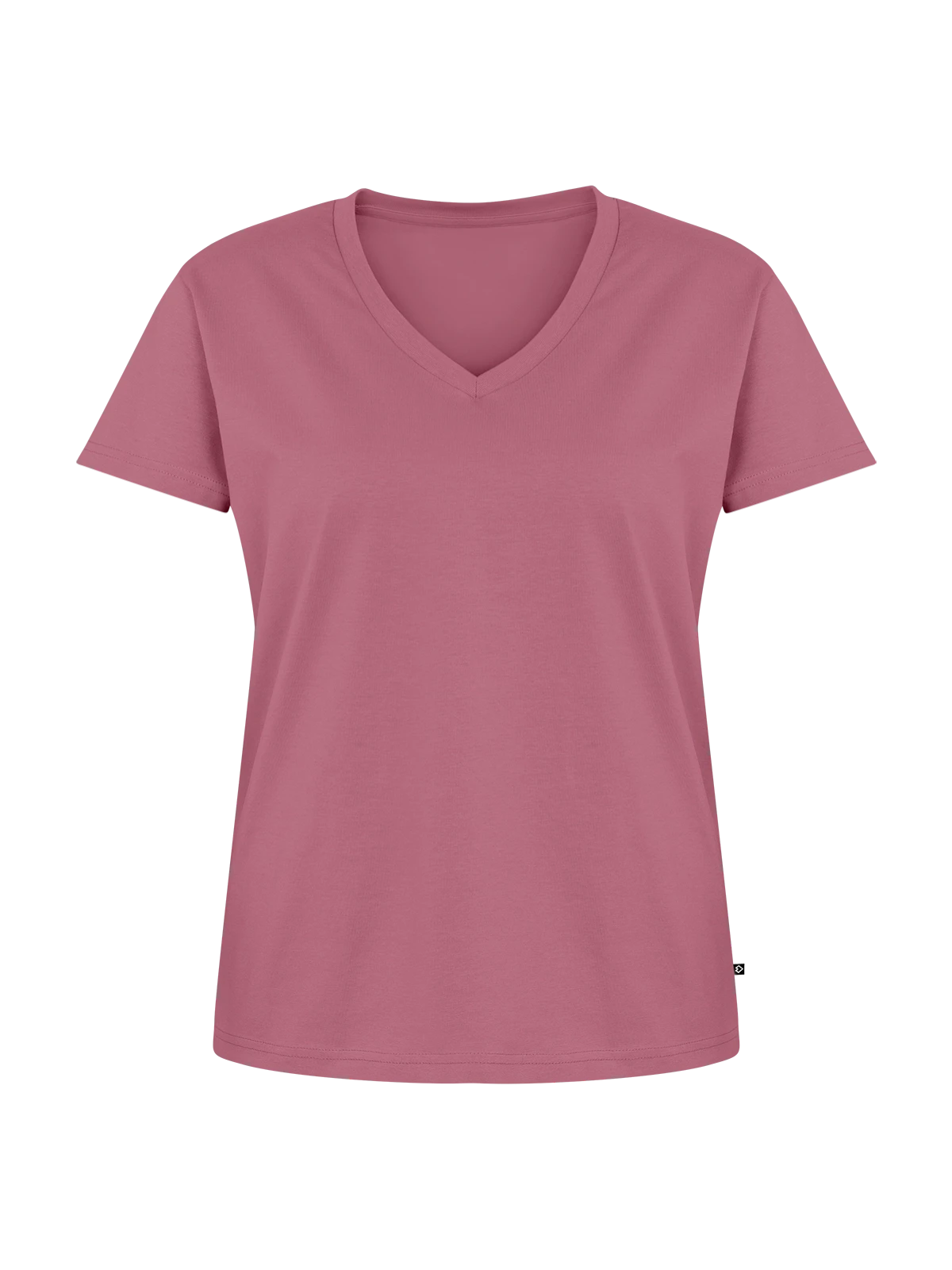 Women's Premium Organic V-neck T-shirt - mauve - Front