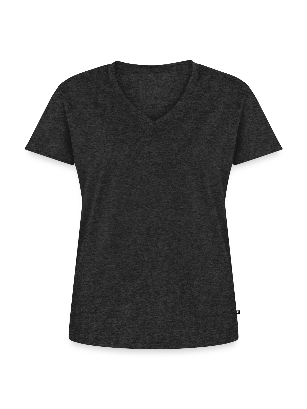Women's Premium Organic V-neck T-shirt - heather anthracite - Front