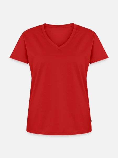 Premium økologisk T-shirt til kvinder - rød - Foran