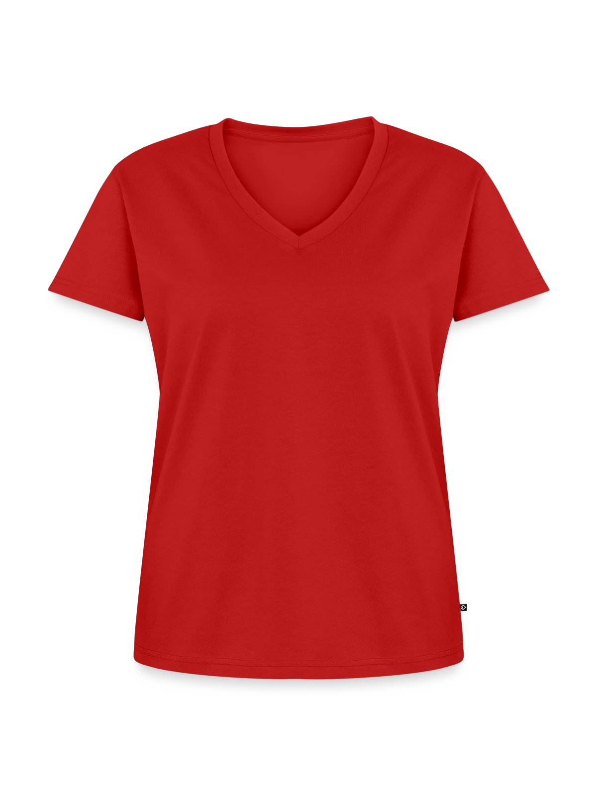 Women's Premium Organic V-neck T-shirt - red - Front