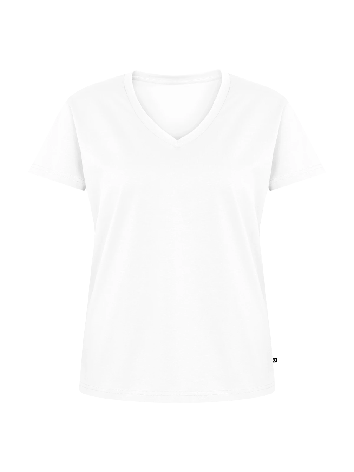 Vrouwen Premium Bio T-shirt met V-hals - wit - Voor