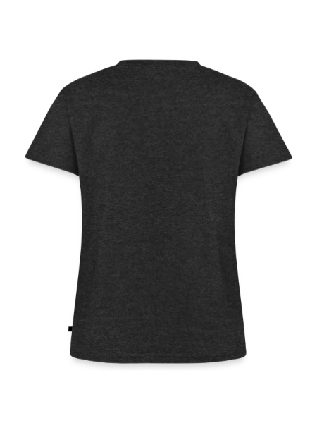Women's Premium Organic V-neck T-shirt - heather anthracite - Back