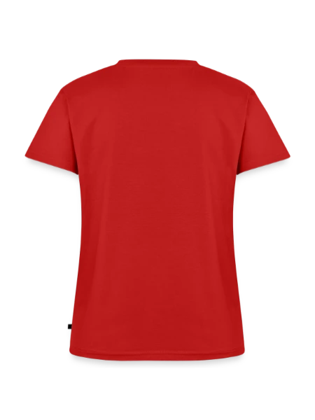 Women's Premium Organic V-neck T-shirt - red - Back