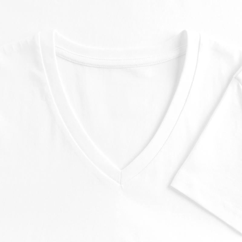 Camiseta ecológica prémium para mujer con cuello de pico