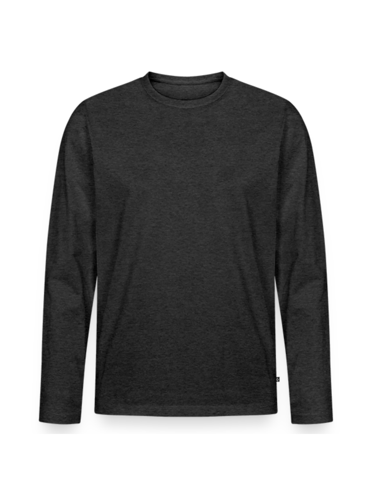Men's Premium Organic Long Sleeve Shirt - heather anthracite - Front