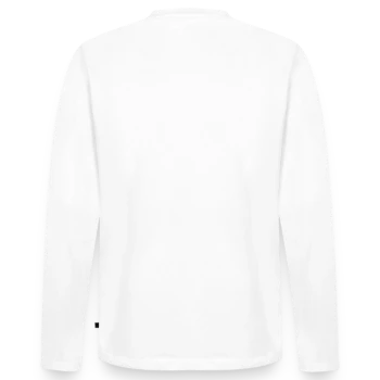 Männer Premium Bio Langarmshirt - Weiß - Hinten - Nico (187cm)