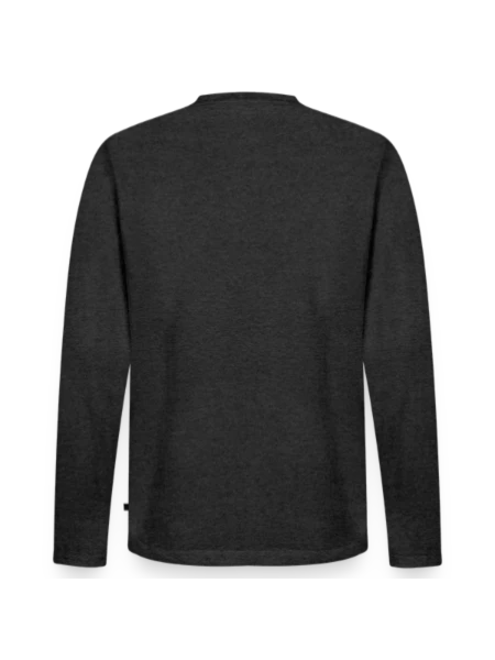 Men's Premium Organic Long Sleeve Shirt - heather anthracite - Back