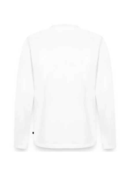 Männer Premium Bio Langarmshirt - Weiß - Hinten