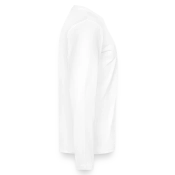 Männer Premium Bio Langarmshirt - Weiß - Rechts - Nico (187cm)