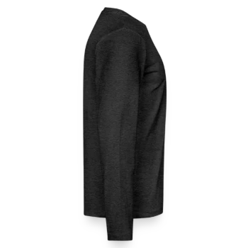 Men's Premium Organic Long Sleeve Shirt - heather anthracite - Right - Nico (187cm)