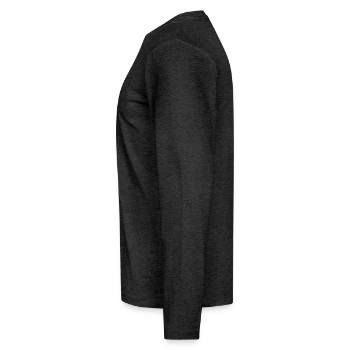 Männer Premium Bio Langarmshirt - Anthrazit meliert - Links - Nico (187cm)